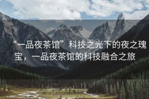 “一品夜茶館”科技之光下的夜之瑰寶，一品夜茶館的科技融合之旅