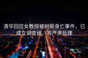 清華回應女教授被樹(shù)砸身亡事件，已成立調查組，將嚴肅處理