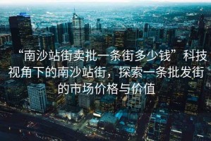 “南沙站街賣(mài)批一條街多少錢(qián)”科技視角下的南沙站街，探索一條批發(fā)街的市場(chǎng)價(jià)格與價(jià)值