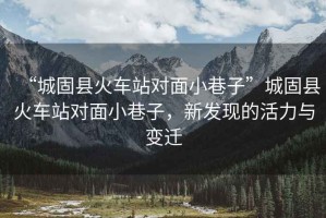 “城固縣火車(chē)站對面小巷子”城固縣火車(chē)站對面小巷子，新發(fā)現的活力與變遷
