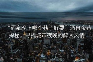“酒泉晚上哪個(gè)巷子好?！本迫瓜锾矫?，尋找城市夜晚的醉人風(fēng)情