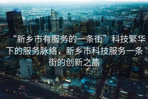 “新鄉市有服務(wù)的一條街”科技繁華下的服務(wù)脈絡(luò )，新鄉市科技服務(wù)一條街的創(chuàng  )新之旅