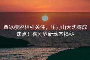 賈冰瘦脫相引關(guān)注，壓力山大沈騰成焦點(diǎn)！喜劇界新動(dòng)態(tài)揭秘