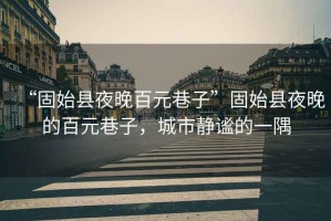 “固始縣夜晚百元巷子”固始縣夜晚的百元巷子，城市靜謐的一隅