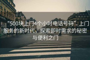 “500塊上門(mén)4個(gè)小時(shí)電話(huà)號碼”上門(mén)服務(wù)的新時(shí)代，探索即時(shí)需求的秘密與便利之門(mén)