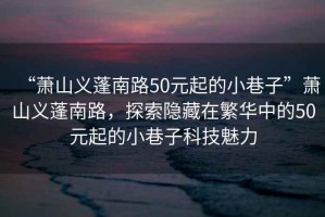 “蕭山義蓬南路50元起的小巷子”蕭山義蓬南路，探索隱藏在繁華中的50元起的小巷子科技魅力