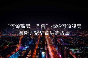 “河源雞窩一條街”揭秘河源雞窩一條街，繁華背后的故事