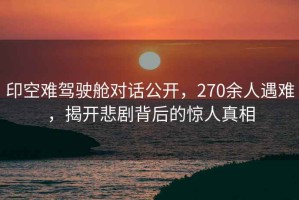 印空難駕駛艙對話(huà)公開(kāi)，270余人遇難，揭開(kāi)悲劇背后的驚人真相