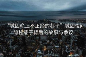 “城固晚上不正經(jīng)的巷子”城固夜間隱秘巷子背后的故事與爭議
