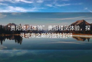 “貴陽(yáng)樓鳳體驗”貴陽(yáng)樓鳳體驗，探尋城市之巔的獨特韻味