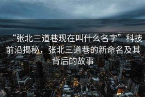“張北三道巷現在叫什么名字”科技前沿揭秘，張北三道巷的新命名及其背后的故事