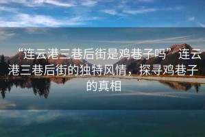 “連云港三巷后街是雞巷子嗎”連云港三巷后街的獨特風(fēng)情，探尋雞巷子的真相