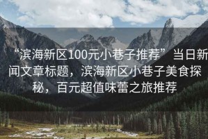 “濱海新區100元小巷子推薦”當日新聞文章標題，濱海新區小巷子美食探秘，百元超值味蕾之旅推薦