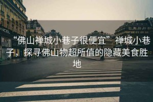 “佛山禪城小巷子很便宜”禪城小巷子，探尋佛山物超所值的隱藏美食勝地