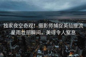 獨家夜空奇觀(guān)！攝影師捕捉英仙座流星雨壯麗瞬間，美得令人窒息