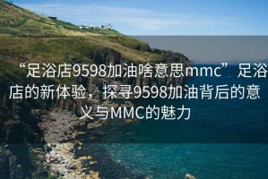“足浴店9598加油啥意思mmc”足浴店的新體驗，探尋9598加油背后的意義與MMC的魅力