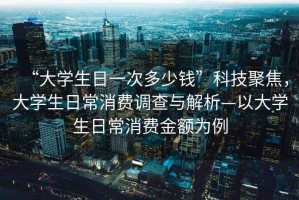 “大學(xué)生日一次多少錢(qián)”科技聚焦，大學(xué)生日常消費調查與解析—以大學(xué)生日常消費金額為例