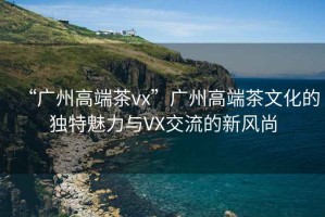 “廣州高端茶vx”廣州高端茶文化的獨特魅力與VX交流的新風(fēng)尚