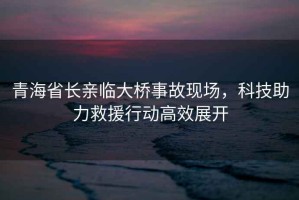 青海省長(cháng)親臨大橋事故現場(chǎng)，科技助力救援行動(dòng)高效展開(kāi)