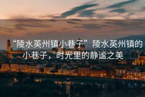 “陵水英州鎮小巷子”陵水英州鎮的小巷子，時(shí)光里的靜謐之美