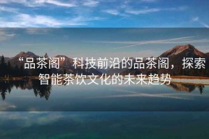 “品茶閣”科技前沿的品茶閣，探索智能茶飲文化的未來(lái)趨勢