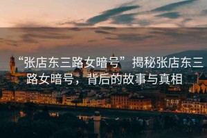 “張店?yáng)|三路女暗號”揭秘張店?yáng)|三路女暗號，背后的故事與真相