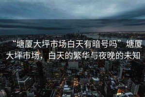 “塘廈大坪市場(chǎng)白天有暗號嗎”塘廈大坪市場(chǎng)，白天的繁華與夜晚的未知