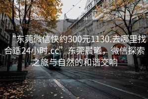 “東莞微信快約300元1130.去哪里找合適24小時(shí).cc”東莞晨曦，微信探索之旅與自然的和諧交響