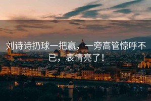劉詩(shī)詩(shī)扔球一把贏(yíng)，一旁高管驚呼不已，表情亮了！
