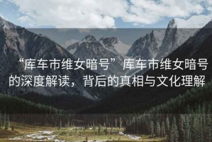 “庫車(chē)市維女暗號”庫車(chē)市維女暗號的深度解讀，背后的真相與文化理解