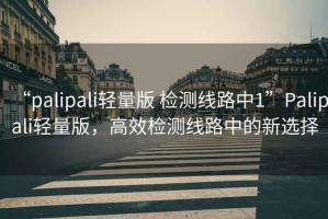 “palipali輕量版 檢測線(xiàn)路中1”P(pán)alipali輕量版，高效檢測線(xiàn)路中的新選擇