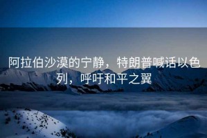 阿拉伯沙漠的寧靜，特朗普喊話(huà)以色列，呼吁和平之翼