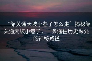 “韶關(guān)通天坡小巷子怎么走”揭秘韶關(guān)通天坡小巷子，一條通往歷史深處的神秘路徑