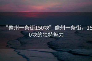“儋州一條街150塊”儋州一條街，150塊的獨特魅力