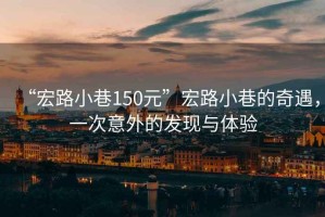 “宏路小巷150元”宏路小巷的奇遇，一次意外的發(fā)現與體驗