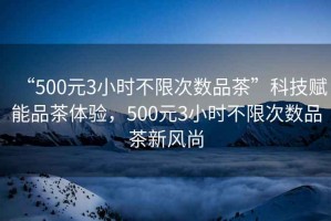 “500元3小時(shí)不限次數品茶”科技賦能品茶體驗，500元3小時(shí)不限次數品茶新風(fēng)尚