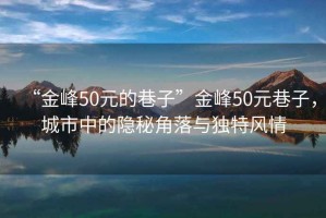“金峰50元的巷子”金峰50元巷子，城市中的隱秘角落與獨特風(fēng)情