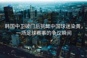 韓國中衛破門(mén)后挑釁中國球迷染黃，一場(chǎng)足球賽事的爭議瞬間