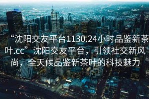 “沈陽(yáng)交友平臺1130.24小時(shí)品鑒新茶葉.cc”沈陽(yáng)交友平臺，引領(lǐng)社交新風(fēng)尚，全天候品鑒新茶葉的科技魅力
