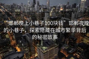 “邯鄲晚上小巷子100塊錢(qián)”邯鄲夜晚的小巷子，探索隱藏在城市繁華背后的秘密故事