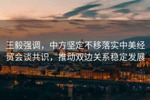 王毅強調，中方堅定不移落實(shí)中美經(jīng)貿會(huì )談共識，推動(dòng)雙邊關(guān)系穩定發(fā)展