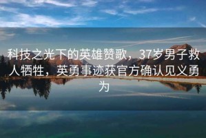 科技之光下的英雄贊歌，37歲男子救人犧牲，英勇事跡獲官方確認見(jiàn)義勇為