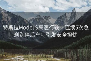 特斯拉Model S高速行駛中連續5次急剎別停后車(chē)，引發(fā)安全擔憂(yōu)