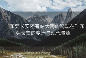 “東莞長(cháng)安還有站大街的嗎現在”東莞長(cháng)安的變遷與現代景象