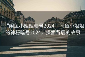 “閑魚(yú)小姐姐暗號2024”閑魚(yú)小姐姐的神秘暗號2024，探索背后的故事