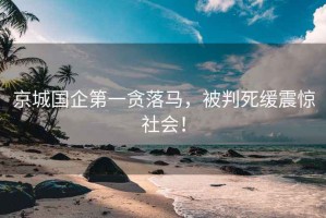 京城國企第一貪落馬，被判死緩震驚社會(huì )！