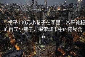 “常平100元小巷子在哪里”常平神秘的百元小巷子，探索城市中的隱秘角落