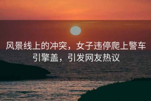 風(fēng)景線(xiàn)上的沖突，女子違停爬上警車(chē)引擎蓋，引發(fā)網(wǎng)友熱議