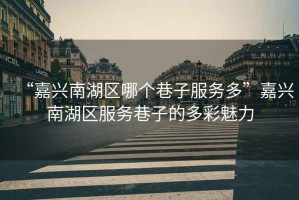 “嘉興南湖區哪個(gè)巷子服務(wù)多”嘉興南湖區服務(wù)巷子的多彩魅力