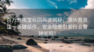 百萬(wàn)充電寶召回風(fēng)波揭秘，源頭竟是這一關(guān)鍵部件，安全隱患引發(fā)行業(yè)警鐘長(cháng)鳴！